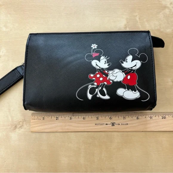 Disney Black Wristlet Clutch with Red & White Minnie and Mickey Graphic - Picture 3 of 13